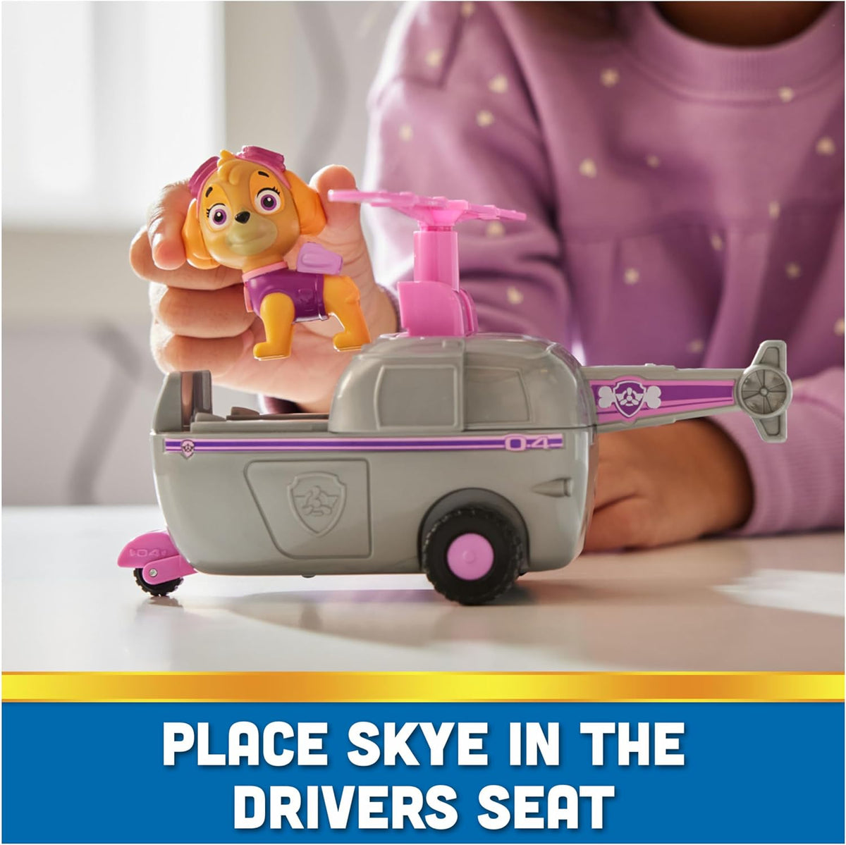 Paw Patrol, helicóptero de Skye, vehículo de Juguete con Figura de acción Coleccionable, Juguetes para niños de Mente sostenible para niños y niñas a Partir de 3 años