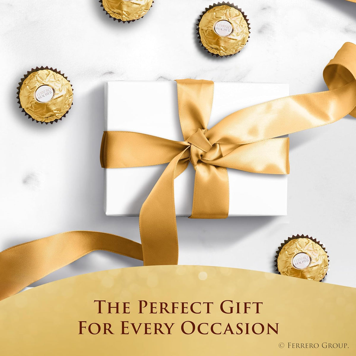 Ferrero Rocher chocolate con leche de avellana fina, 24 unidades, caja de regalo de chocolate y dulces, 10.5 oz