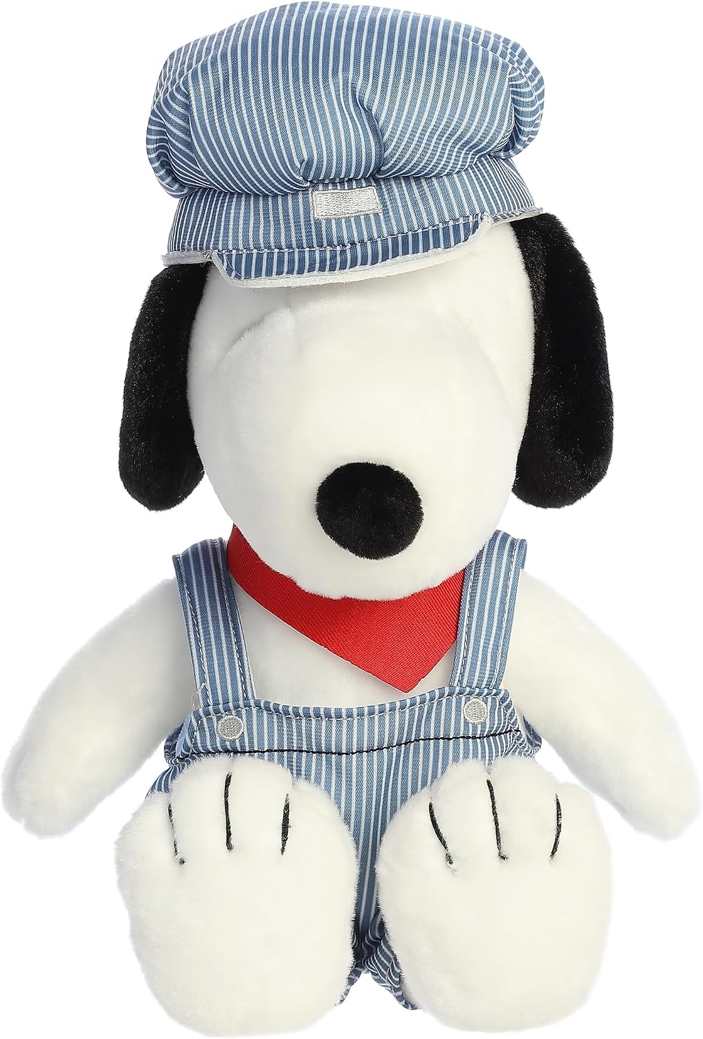 Aurora Adorable Peanuts Train Engineer Snoopy Peluche - Juguetes con Licencia Oficial para Todos los Fans de Snoopy - Regalo nostálgico para Adultos y Celebraciones de cumpleaños, 14 Pulgadas