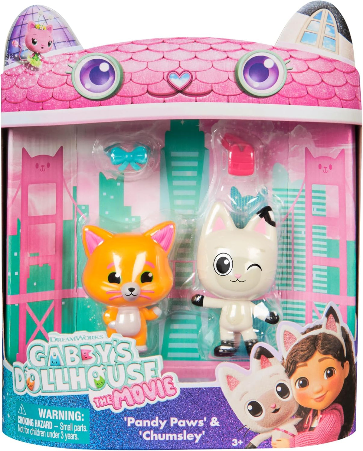 Gabby’s Dollhouse: La Película, Figuras de Pandy Patas y Chumsley con 2 Accesorios, Juguetes para niños y niñas a Partir de 3 años