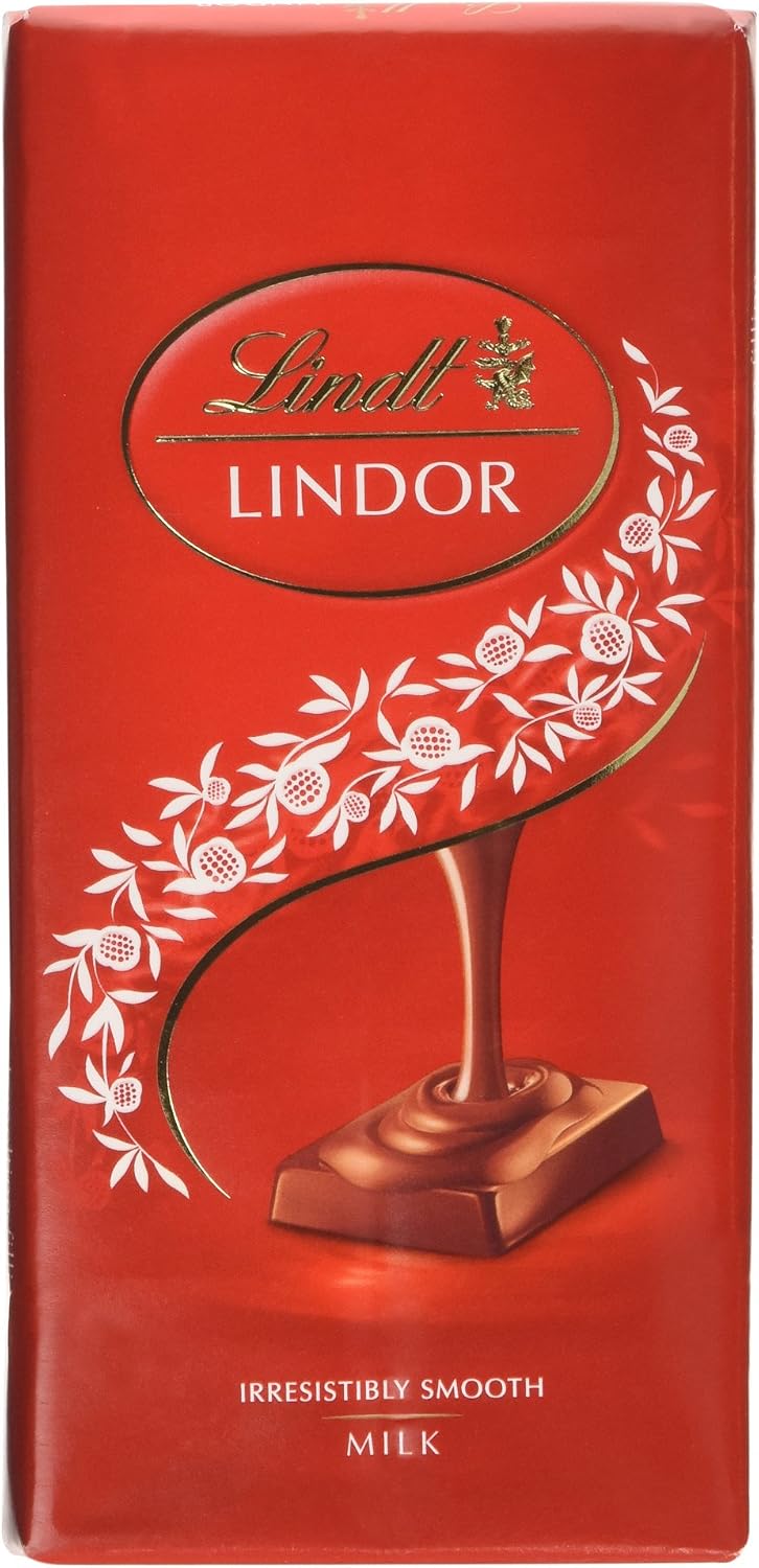 Lindt Lindor Milk Chocolate Bar - 100 G - the Perfect Treat - Chocolate with a Smooth Melting Filling
