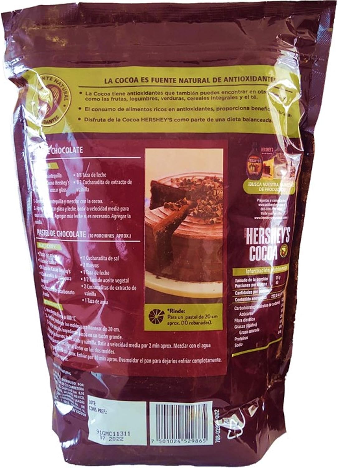 Hersheys Cocoa Natural Bolsa de 1Kg