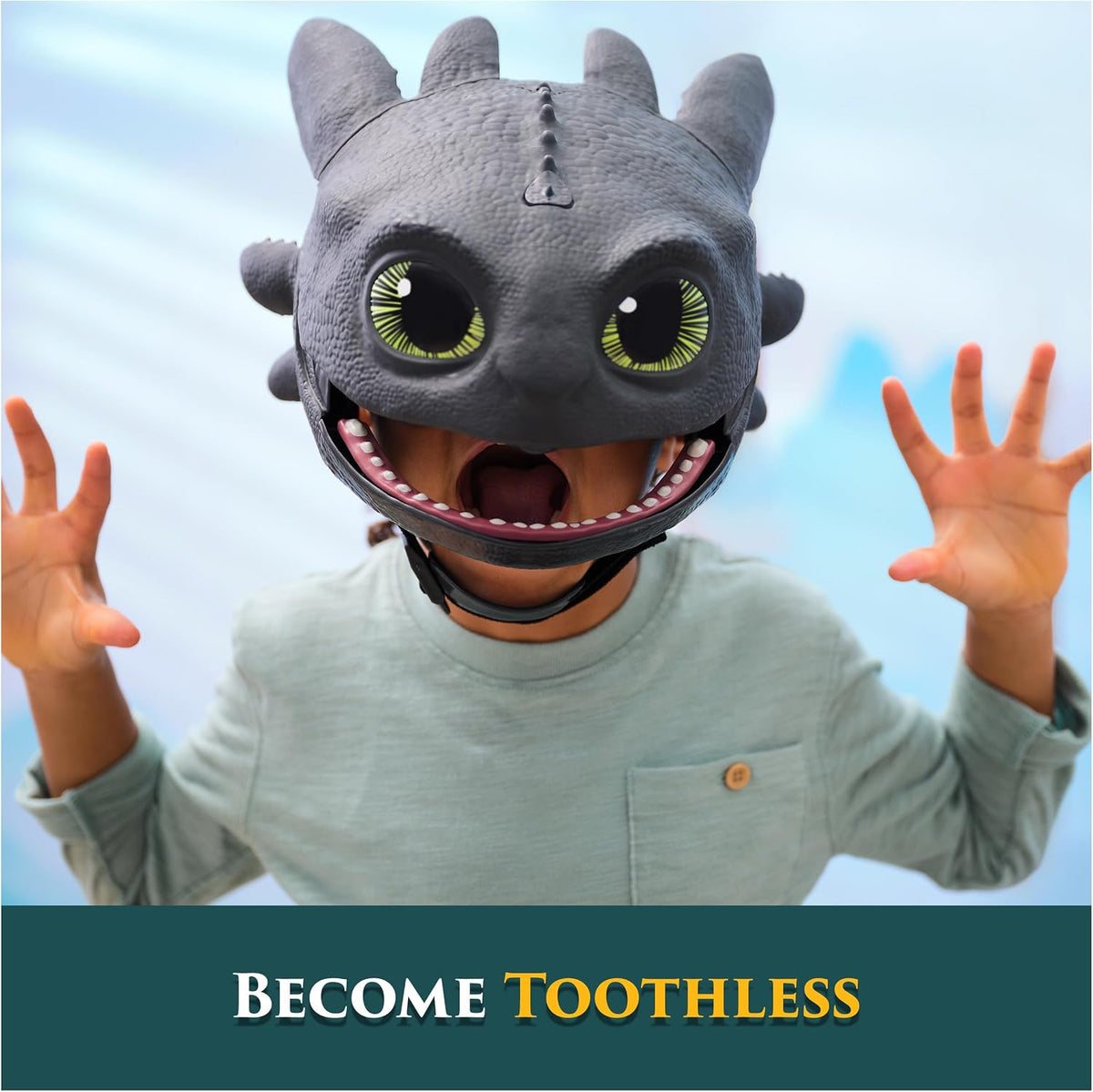 Dreamworks, Dragons, How To Train Your Dragon, Máscaraelectrónica lanza y ruge de Toothless, disfraces infantiles y para juegos de imitación para niños y niñas a partir de 4 años