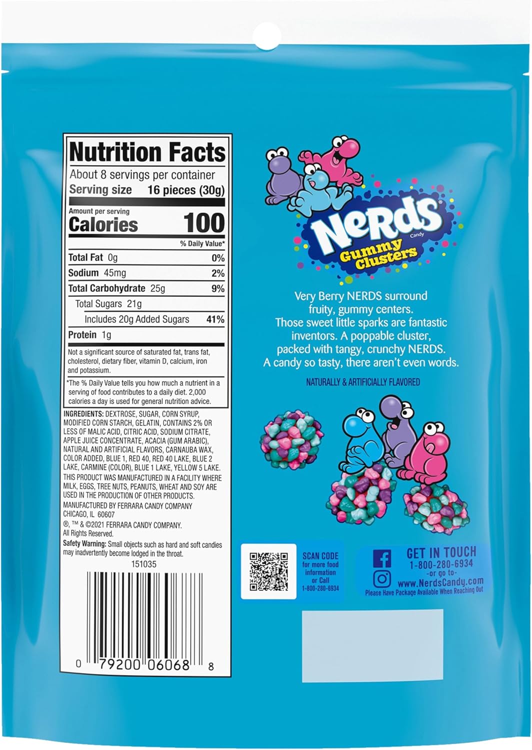 Nerds - Gomitas en racimos, 8 Onzas