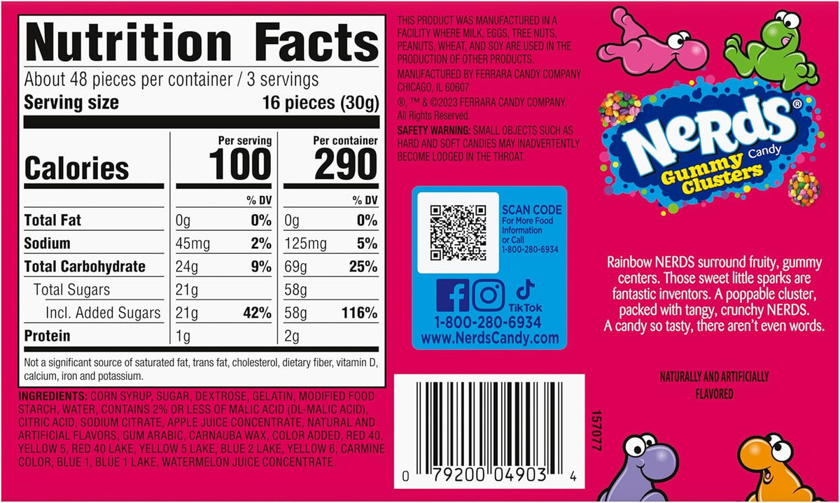 Nerds Cluster Theater Box 3 Oz