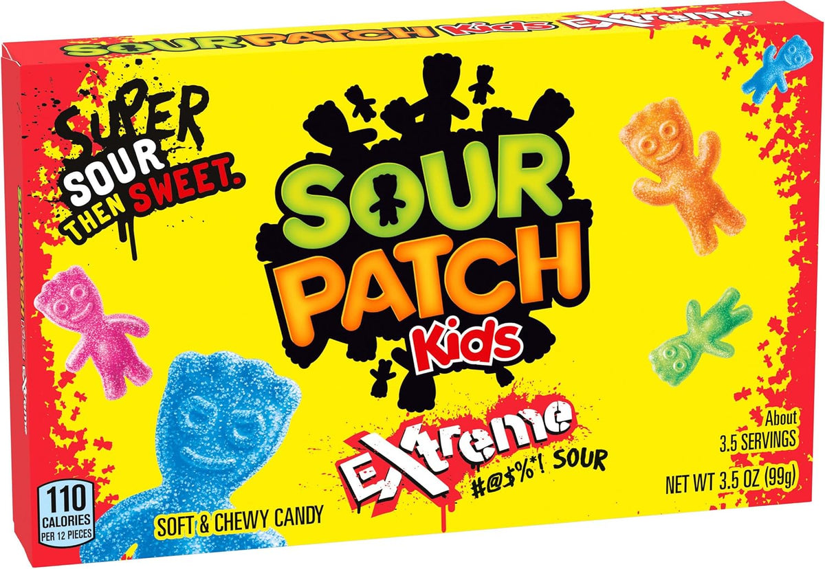Solo Americano, Sour Patch Kids Extremo, 3.1 Oz. (Una Per Pedido), Sour Patch Kids, SUGAR_CANDY, Super Acondicionador