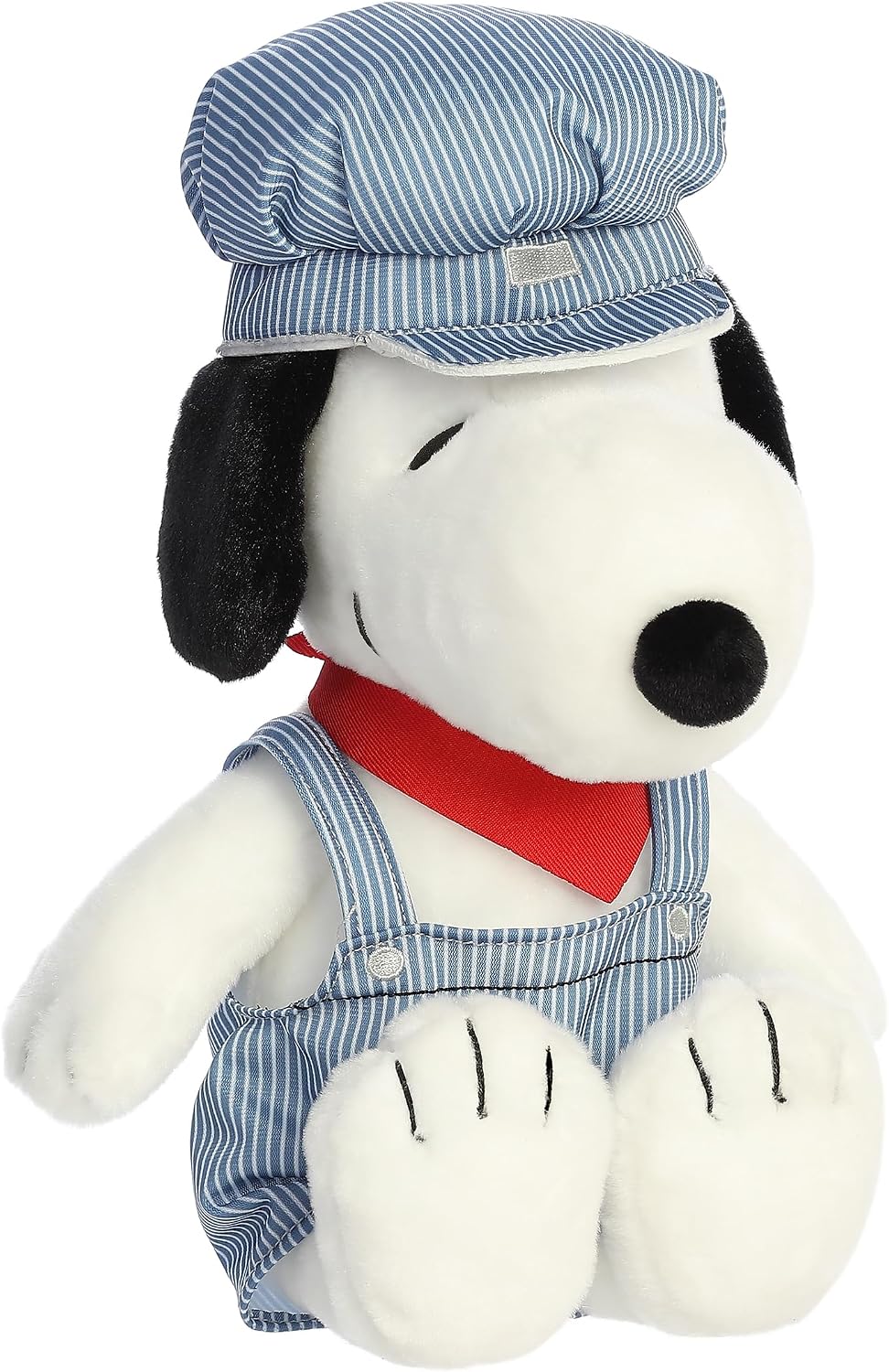 Aurora Adorable Peanuts Train Engineer Snoopy Peluche - Juguetes con Licencia Oficial para Todos los Fans de Snoopy - Regalo nostálgico para Adultos y Celebraciones de cumpleaños, 14 Pulgadas