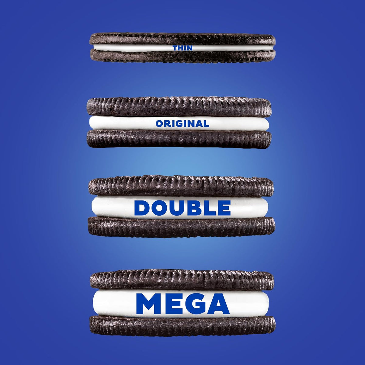 Oreo- Galletas Mega Stuf, 374 g/13,2 oz, triple de crema, chocolate