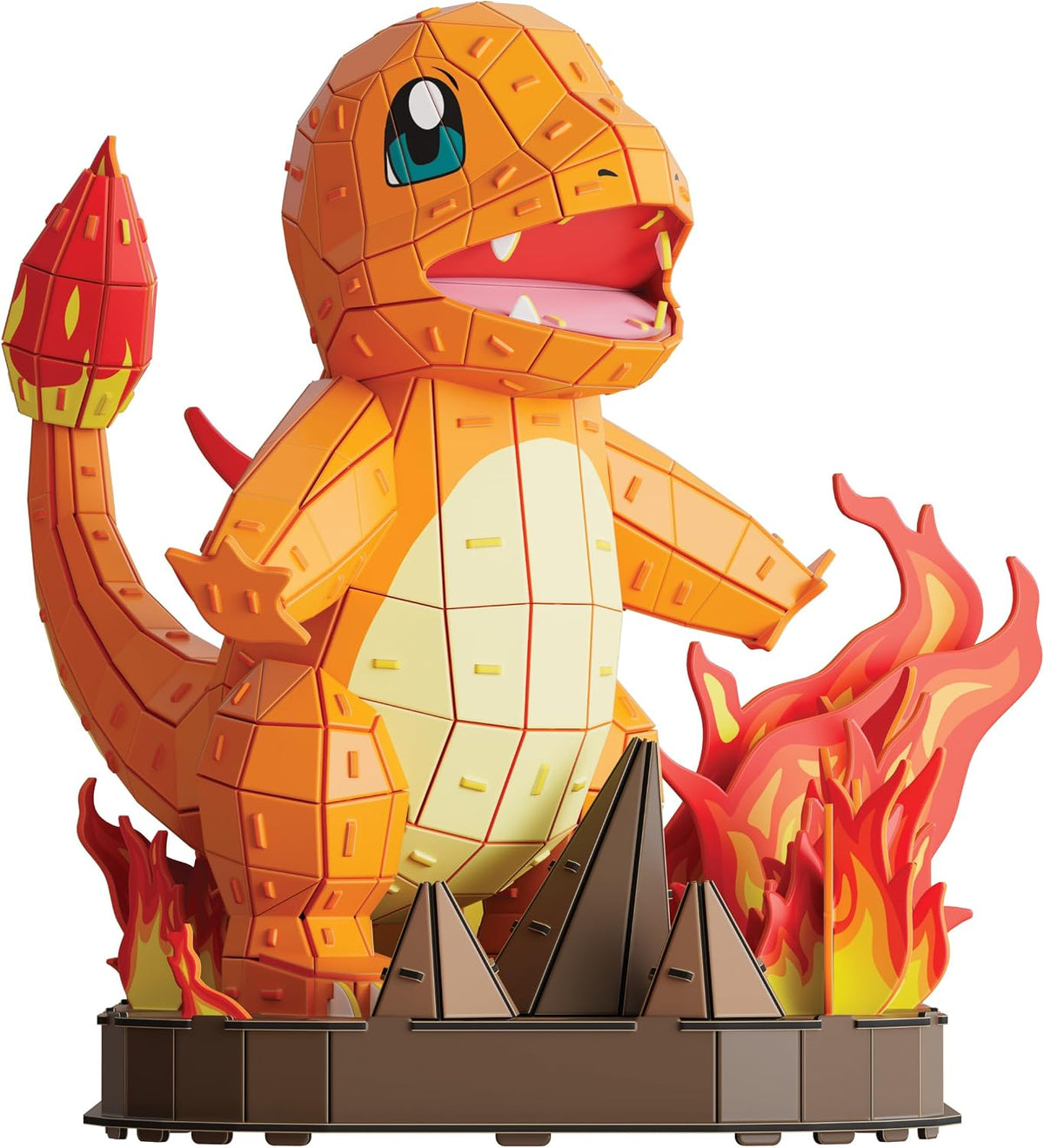 4D Build, Charmander de Pokémon en 3D, coleccionables de Pokémon, Rompecabezas para Adultos, Juguetes de construcción, Rompecabezas en 3D para Adultos y Adolescentes, 241 Piezas, a Partir de 12 años
