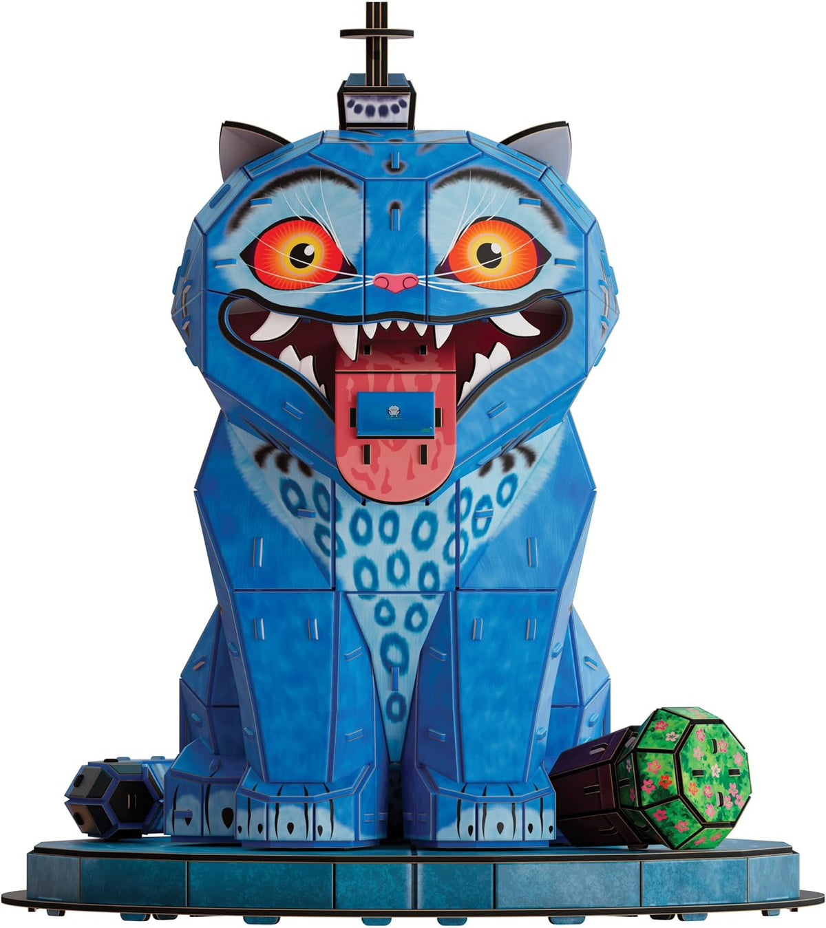 4D Build, Rompecabezas 3D KPOP Demon Hunters Derpy Tiger y Sussie Bird, Kit Coleccionable con Lengua y Maceta Removibles, Decoración de Escritorio, 168 Piezas, 12+ Años