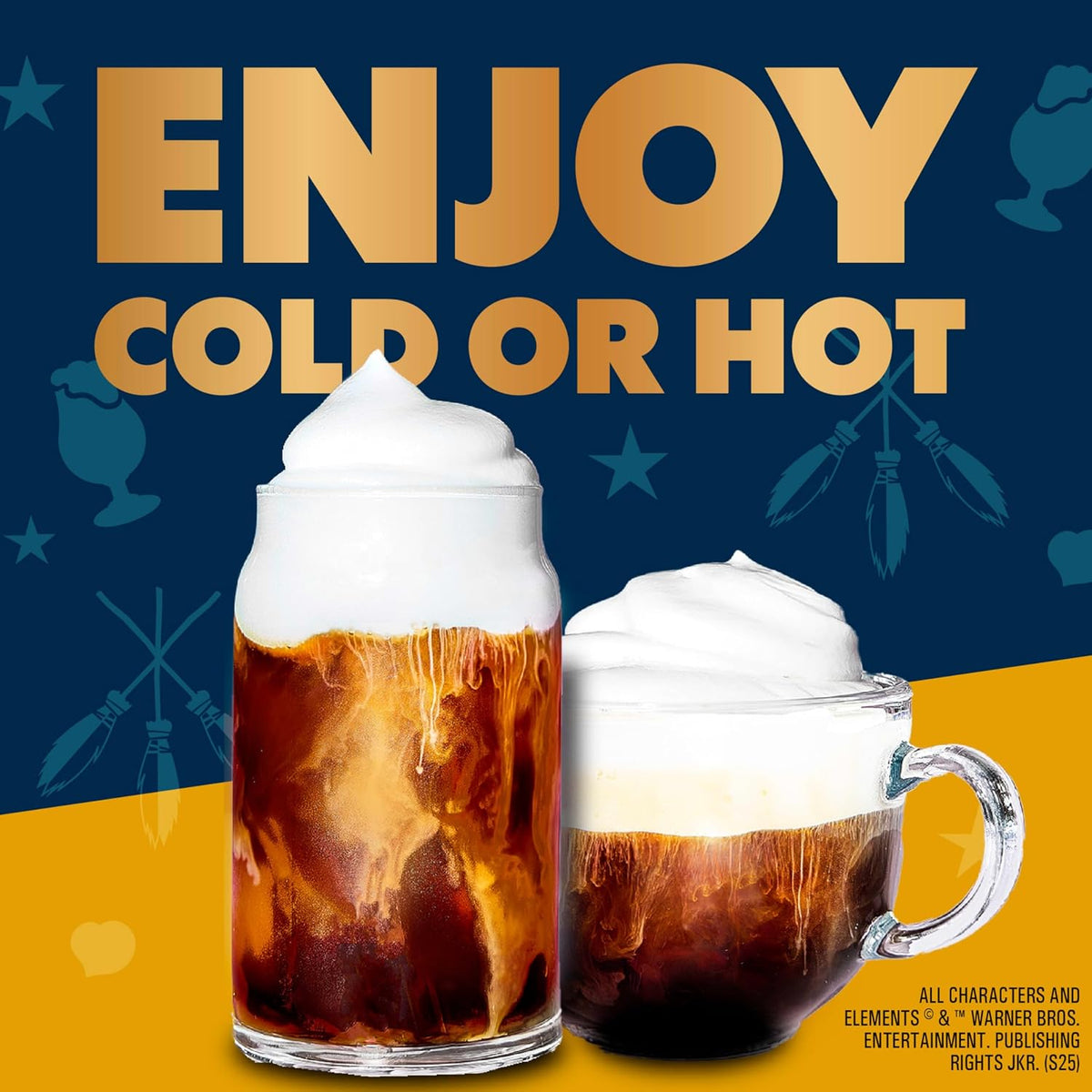 Coffee Mate Harry Potter Butterbeer - Crema de espuma fría con sabor a cerveza, sin gluten, 14 onzas, 25% Menos Azúcar