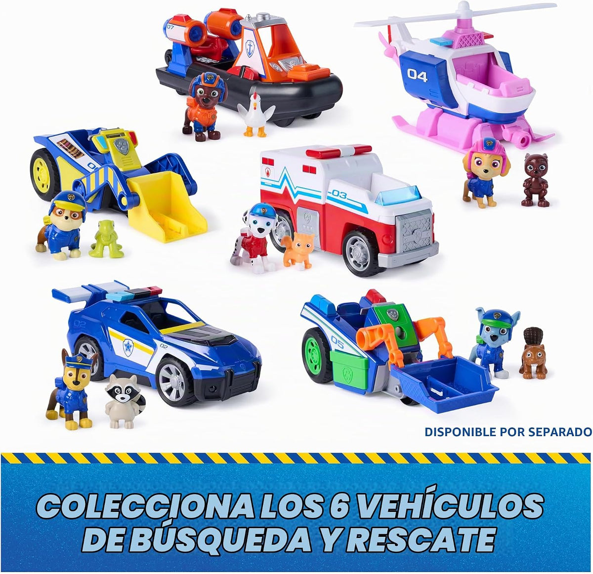 Paw Patrol: Search & Rescue, vehículo de Reciclaje y Rescate de Rocky con 2 Figuras, vehículo de Juguete con función de propulsión, Juguetes para niños y niñas a Partir de 3 años