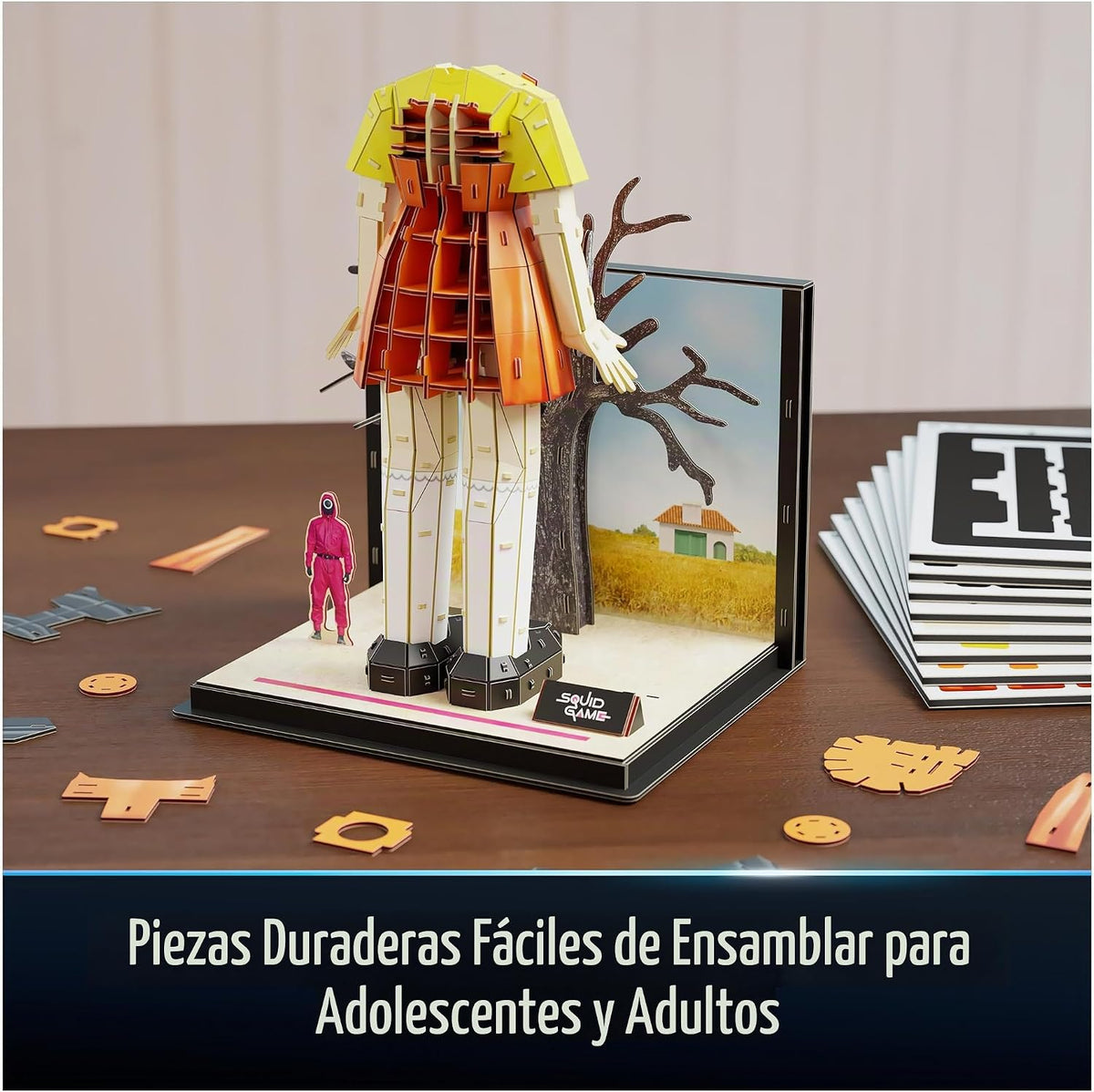 4D Build, Juego de Calamar Young HEE Doll Kit de Modelo 3D, coleccionables de Juego de Calamar y decoración de computadora, Rompecabezas para Adultos, Juguetes de construcción, Rompecabezas 3D para