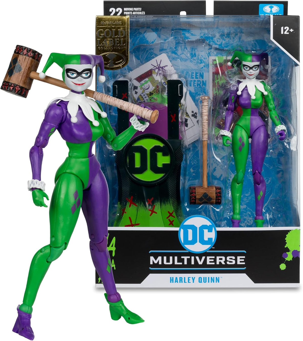 DC Multiverse 7 in - Harley Quinn (DC Classic) (JOKERIZED) (Etiqueta Dorada)