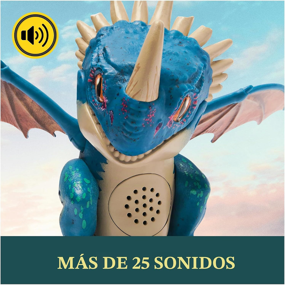 DreamWorks Dragons, How to Train Your Dragon, Roaring Minis Deadly Nadder, Juguete de dragón Interactivo con 25 Sonidos, Juguetes para niños y niñas a Partir de 4 años