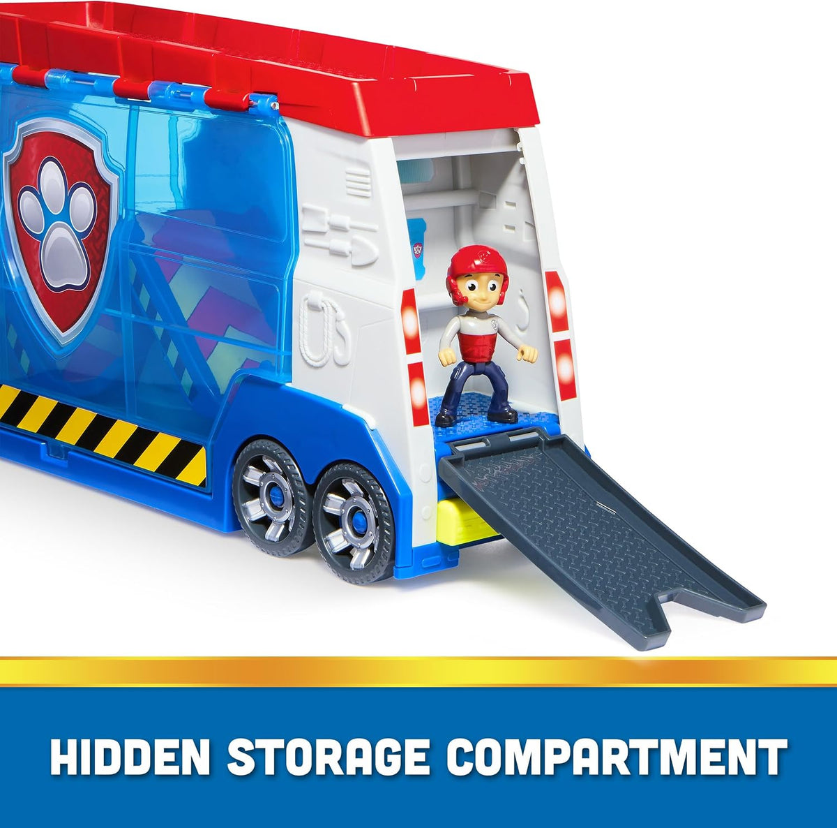 Paw Patrol, Paw Patroller transformable con lanzadores de vehículos, Luces y Sonidos, Figura de acción de Ryder y Coche Todoterreno de Juguete, Juguetes para niños y niñas a Partir de 3 años