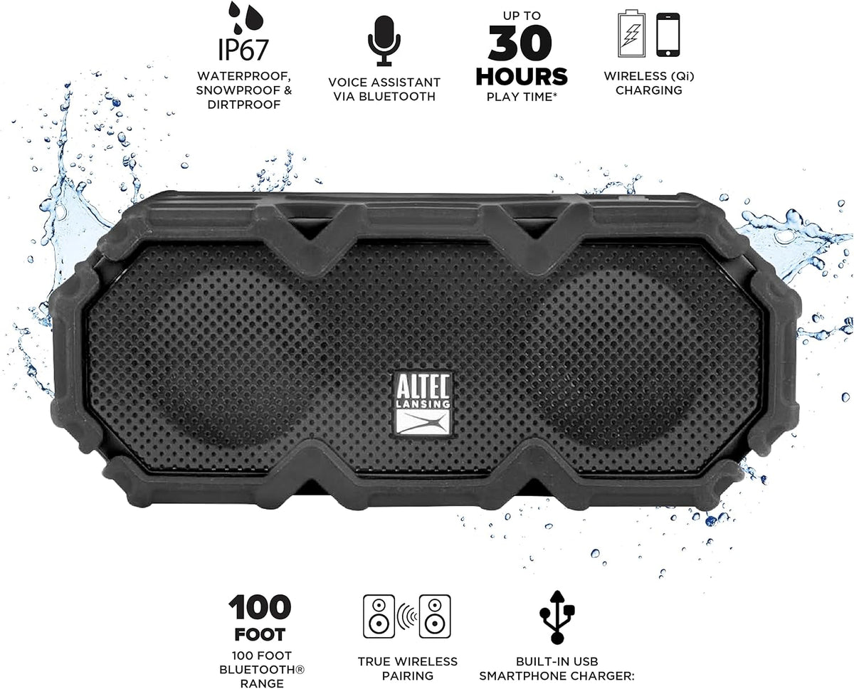 Altec Lansing IMW580-BLKC-SA Bocina Life Jacket Jolt, Color Negro