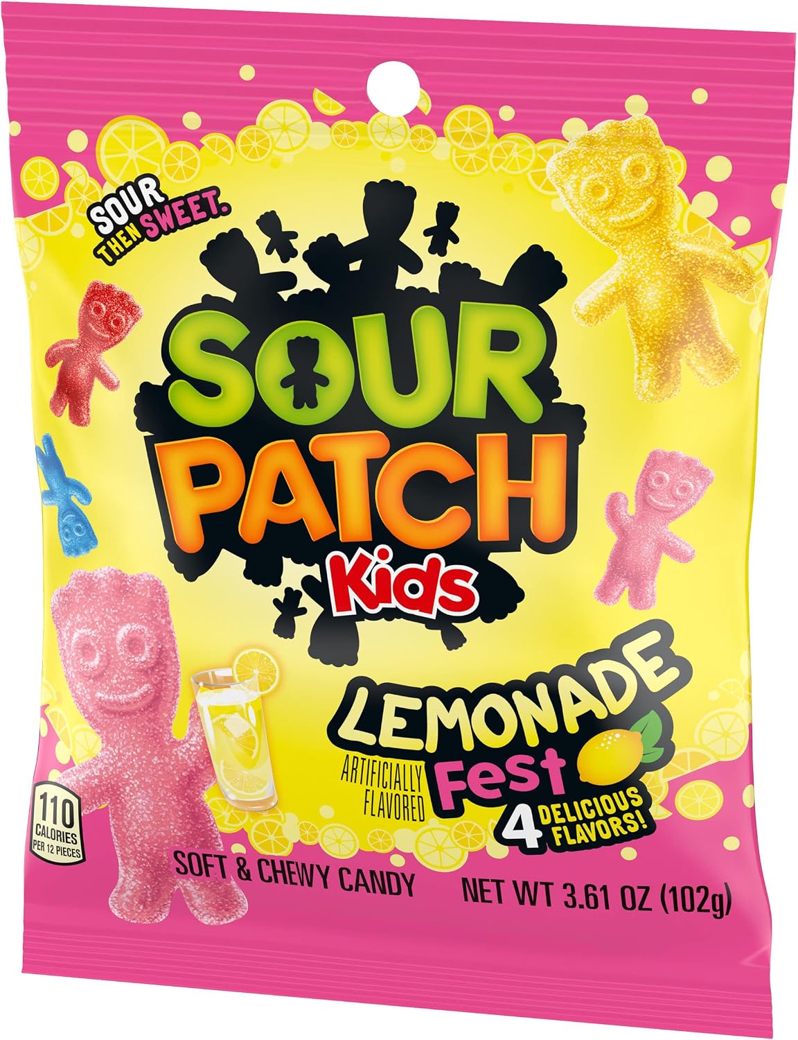 Sour Patch Kids Lemonade Fest Soft & Chewy Candy, 3.61 OZ Bag