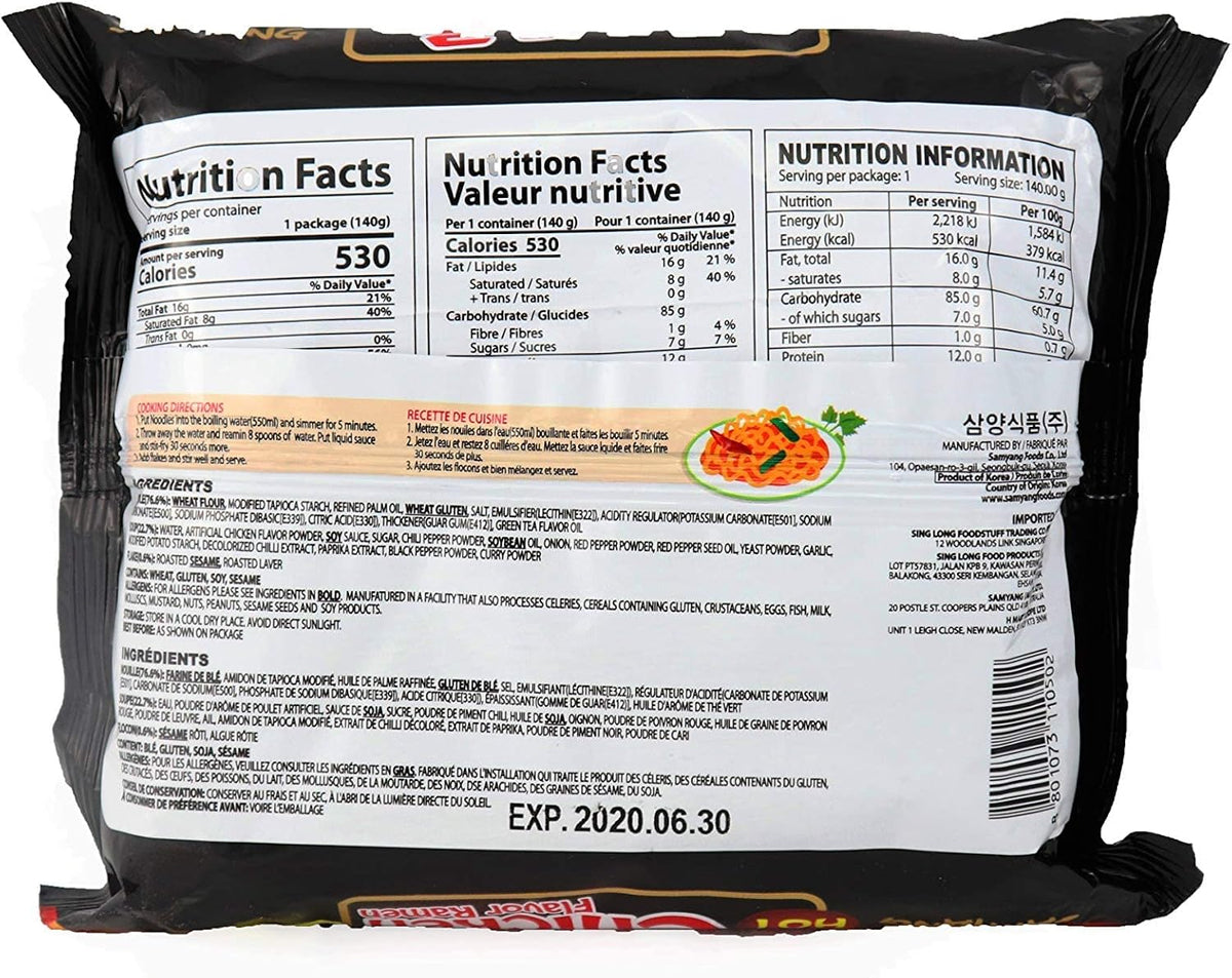Ramen Coreano Picante 1 pza 140g Samyang Buldak
