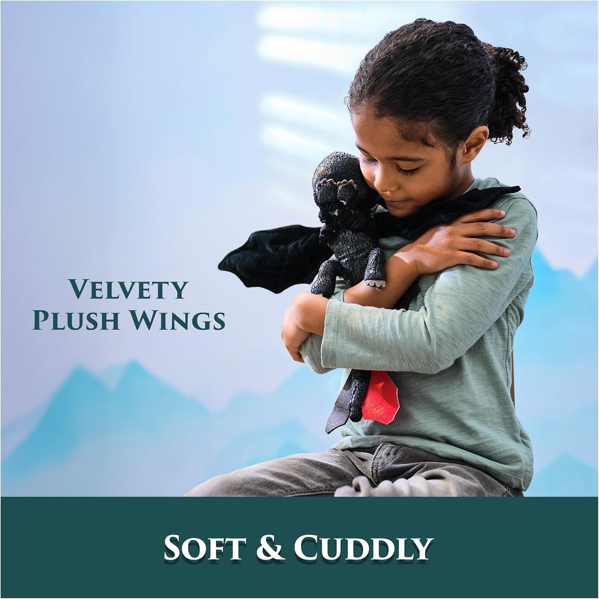 DreamWorks, Dragons, How to Train Your Dragon, Peluche Toothless: Abraza y planea, dragón de Peluche de 30,5 cm, Juguetes para niños a Partir de 4 años