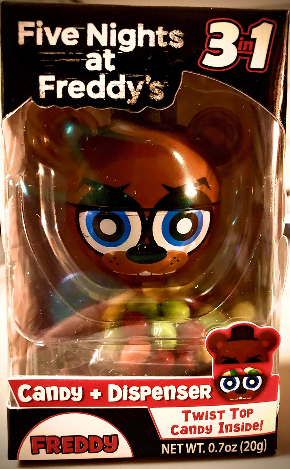 Radz Twistz Five Nights at Freddys 3 en 1 Candy + dispensador + folleto (póster) Carácter de Freddy