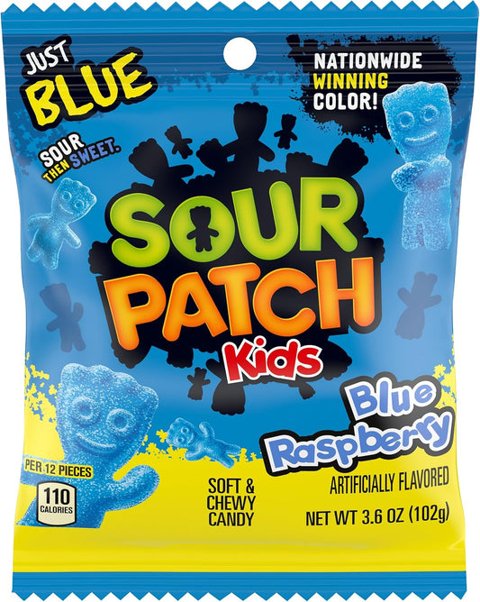 The Hampton Candy Company Sour Kids Blue Raspberry, bolsas de 3,6 onzas (paquete de 1) 3,6 onzas (paquete de 1)