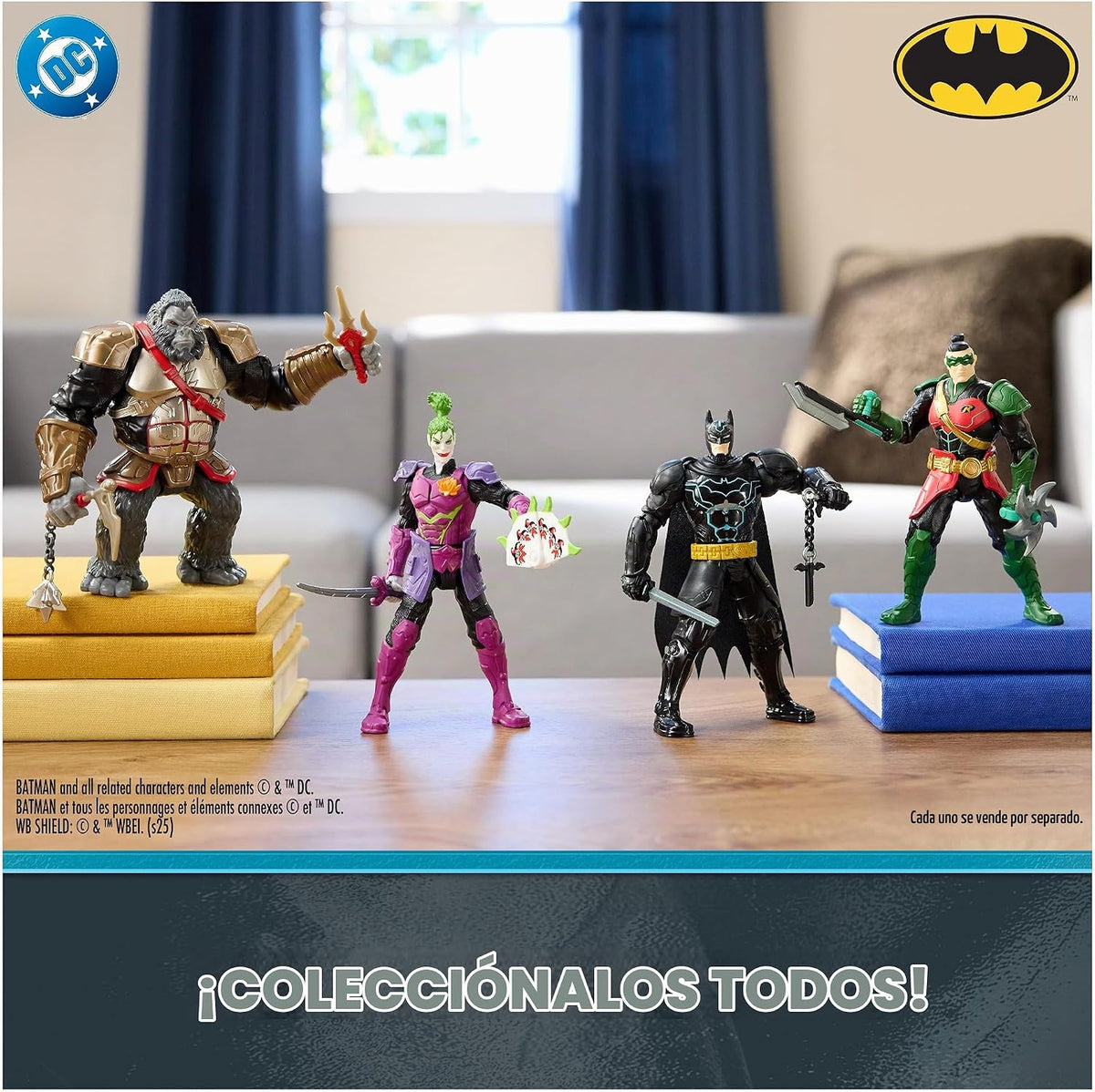 BATMAN DC Comics, Battle Clash, Figura de acción Ninja Strike de 15 cm con 2 Accesorios Ninja, Juguetes de superhéroes para niños y niñas a Partir de 3 años