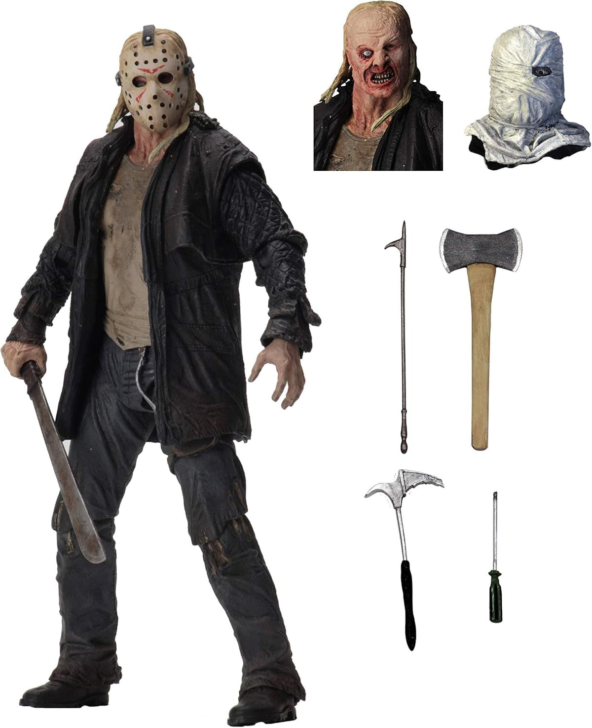 NECA - Friday The 13th - Figura de acción a Escala de 7" - Ultimate Jason (2009 Remake)