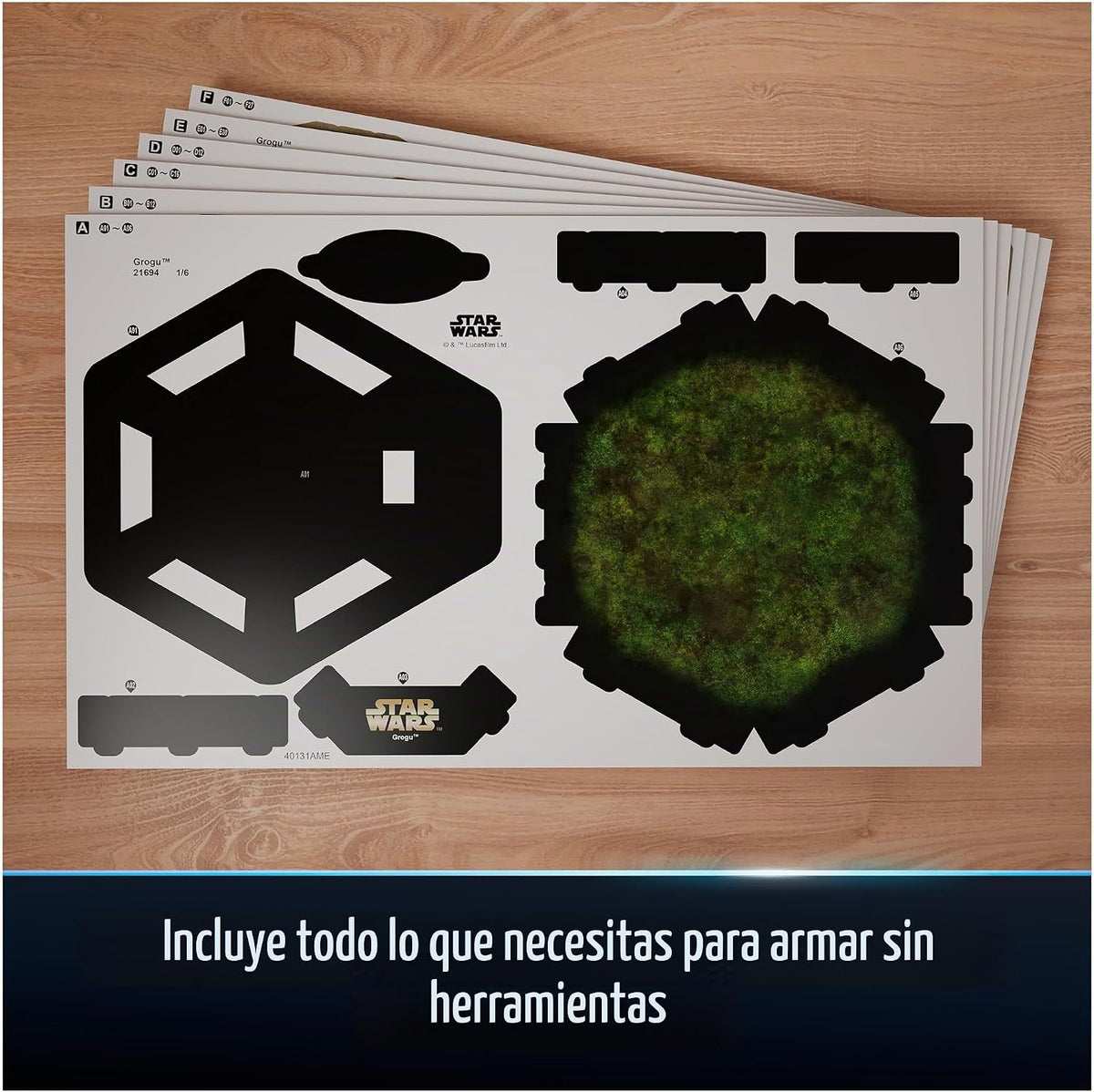 4D Build, Rompecabezas en 3D de Grogu de Star Wars, 103 Piezas, Juguetes Star Wars, Coleccionable de Star Wars, Rompecabezas en 3D para Adultos y niños a Partir de 12 años