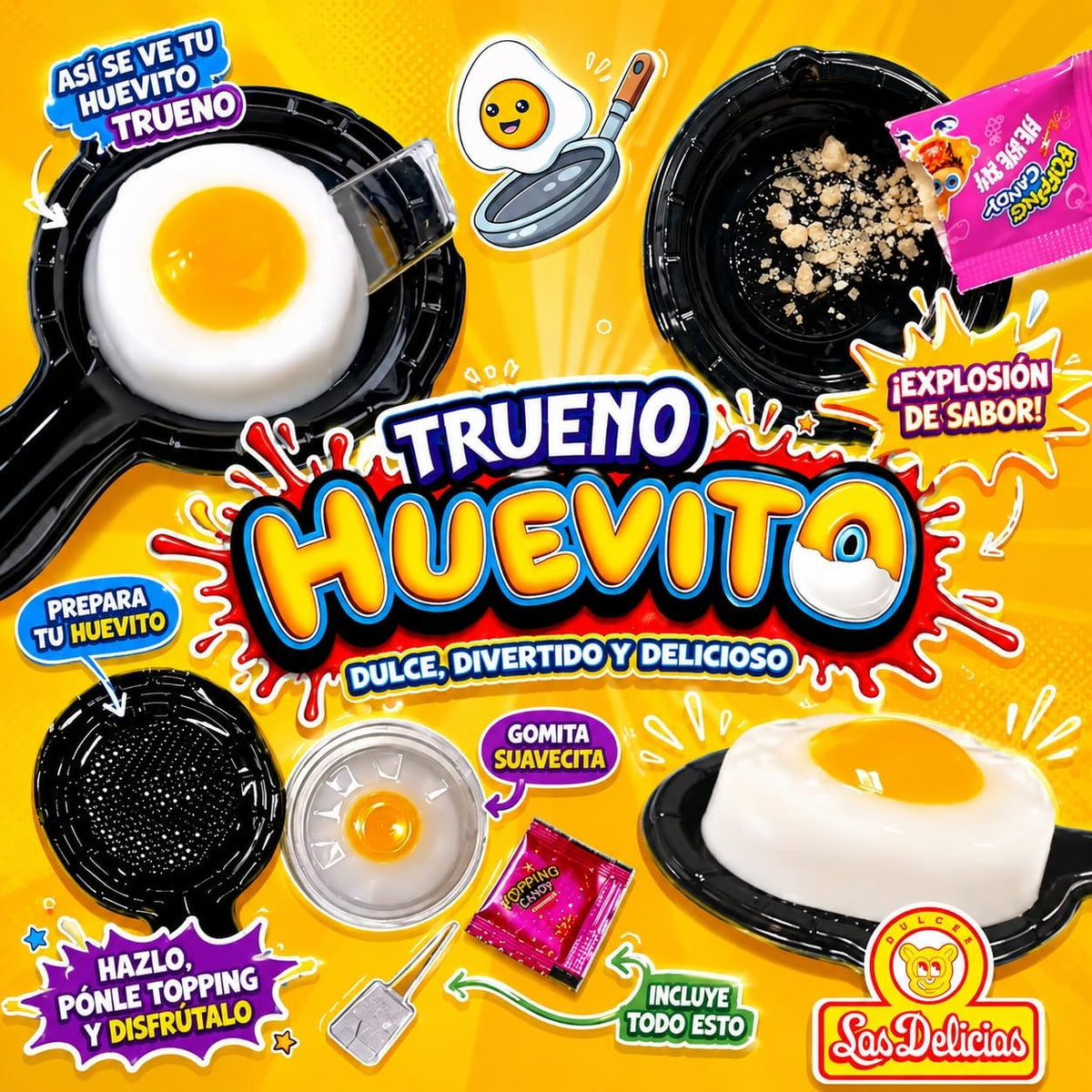 TRUENO HUEVITO Caramelo Tronador 24 Piezas LAS DELICIAS