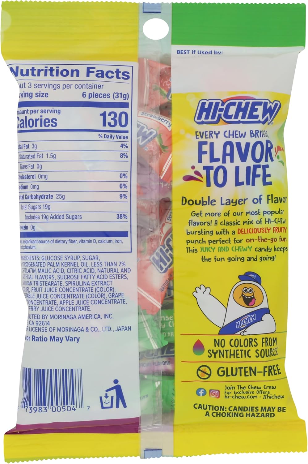 Morinaga Hi-Chew - Masticables para frutas, mezcla regular, 3.3 onzas