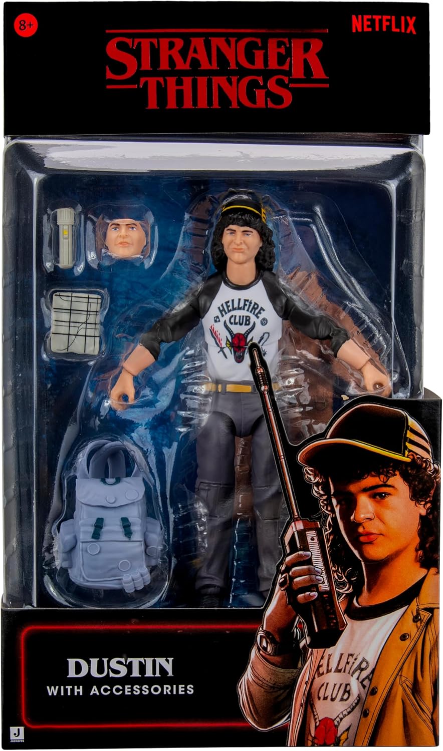 Stranger Things Figura de acción 6" Upside Down Dustin con Accesorios