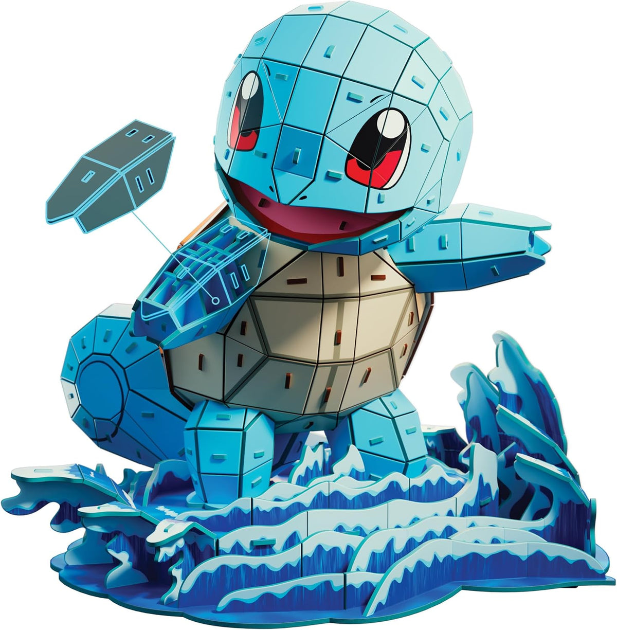 4D Build, Squirtle de Pokémon en 3D, coleccionables de Pokémon, Rompecabezas para Adultos, Juguetes de construcción, Rompecabezas en 3D para Adultos y Adolescentes, 180 Piezas, a Partir de 12 años