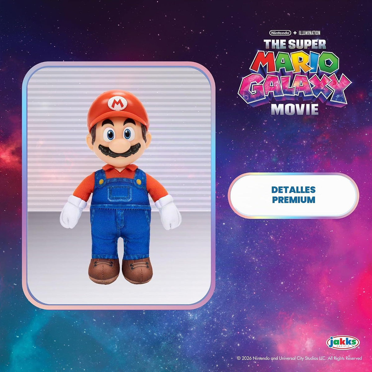Película de Super Mario Galaxy – Figura de Peluche de 23 CM – Mario, the Super Mario BROS. MOVIE, TOY_FIGURE, Plástico, Jakks Pacific