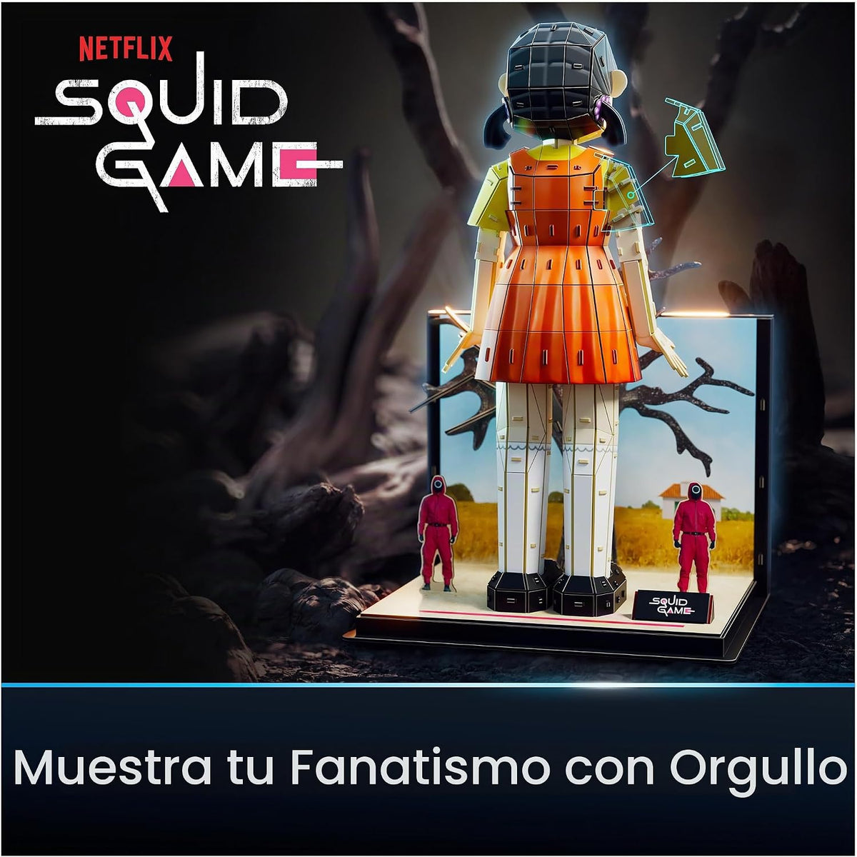 4D Build, Juego de Calamar Young HEE Doll Kit de Modelo 3D, coleccionables de Juego de Calamar y decoración de computadora, Rompecabezas para Adultos, Juguetes de construcción, Rompecabezas 3D para
