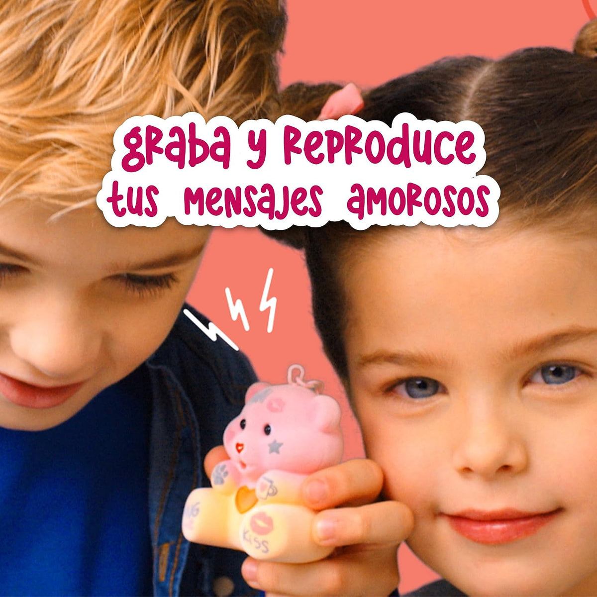 Coccolotti Love and Tell, 1 de 6 Ositos de Peluche interactivos con función de grabación, Llavero de Nailon, Mensaje repetido, Embalaje ecológico, a Partir de 4 años