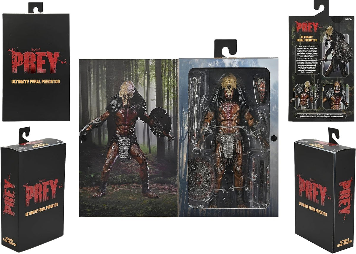 NECA Collectible Prey Ultimate Feral Predator - Figura de acción a Escala de 18 cm