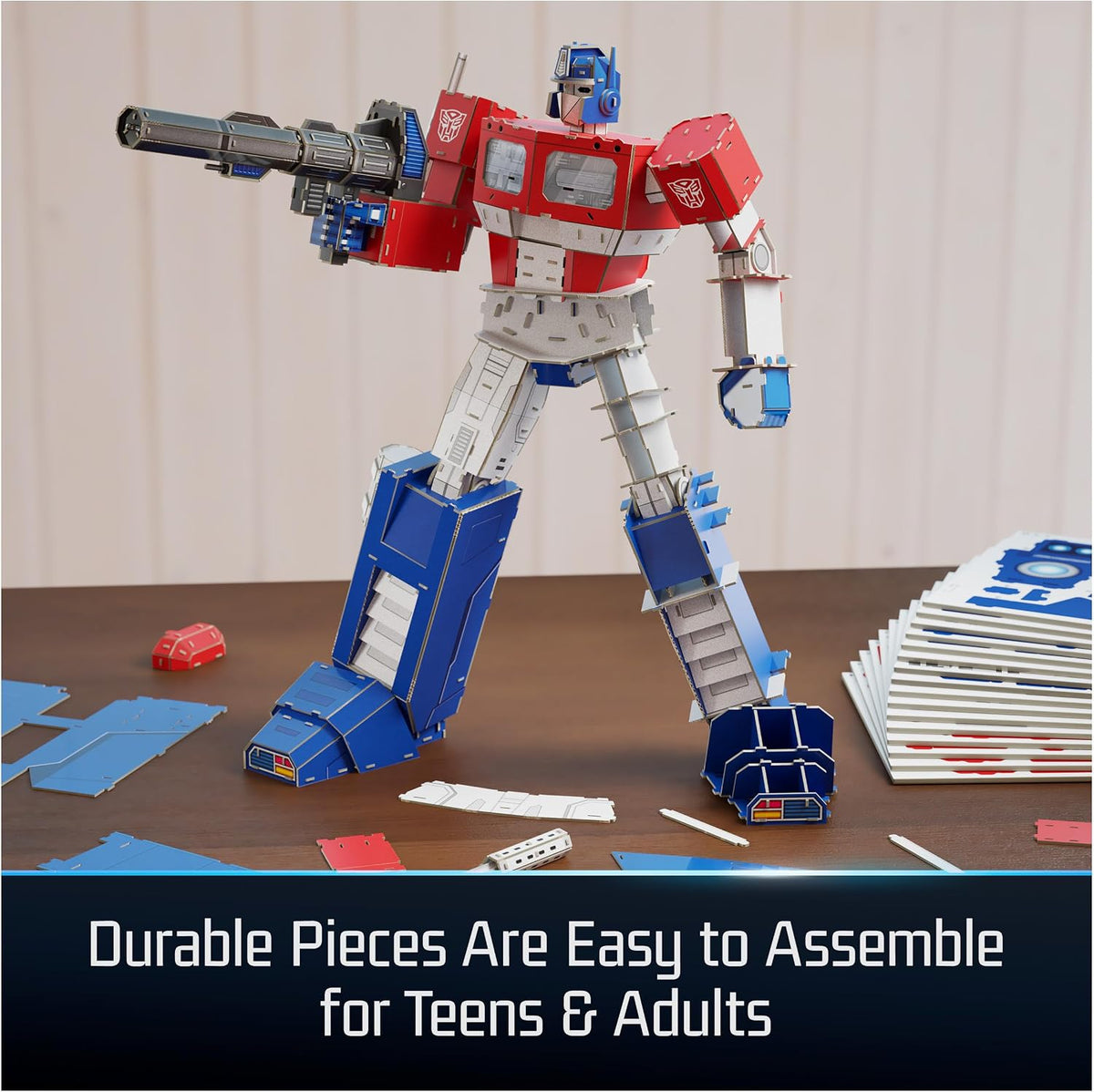 4D Build, Rompecabezas en 3D de Optimus Prime de Transformers con Luces LED, Serie Innovation, 321 Piezas, decoración de Escritorio, Rompecabezas en 3D para Adultos y niños a Partir de 12 años
