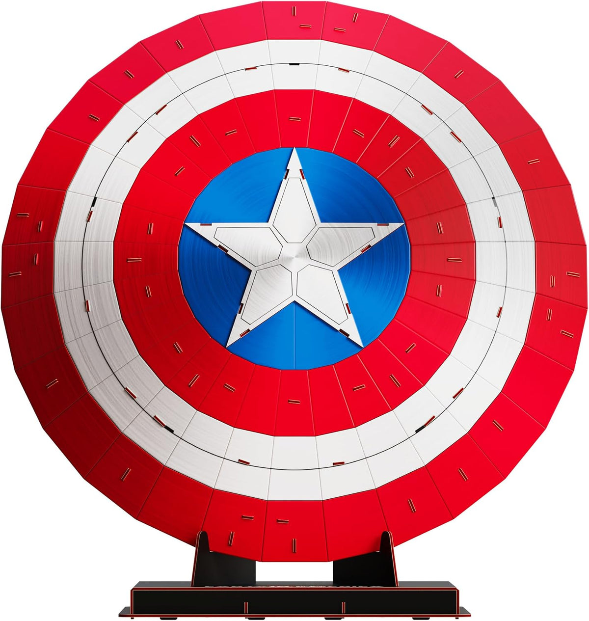 4D Build, Rompecabezas en 3D de Escudo del Capitán América de Marvel, 101 Piezas, Juguetes de construcción, Rompecabezas en 3D para Adultos y niños a Partir de 12 años