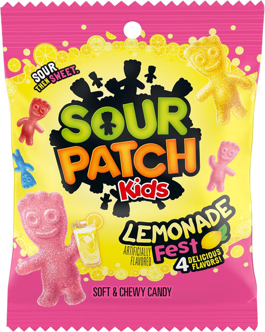 Sour Patch Kids Lemonade Fest Soft & Chewy Candy, 3.61 OZ Bag