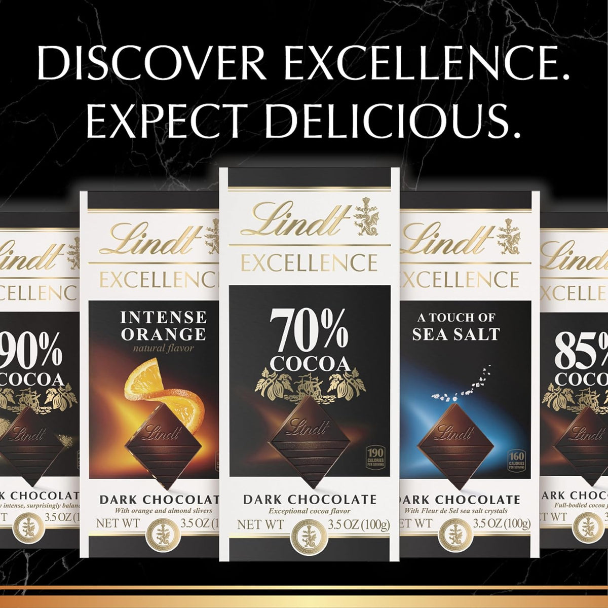 VERSAINSECT LLENCE Caramel Sea Salt Dark Chocolate Candy Bar, Dark Chocolate with Pieces of Caramel and Sea Salt Crystals, 3.5 oz. Bar