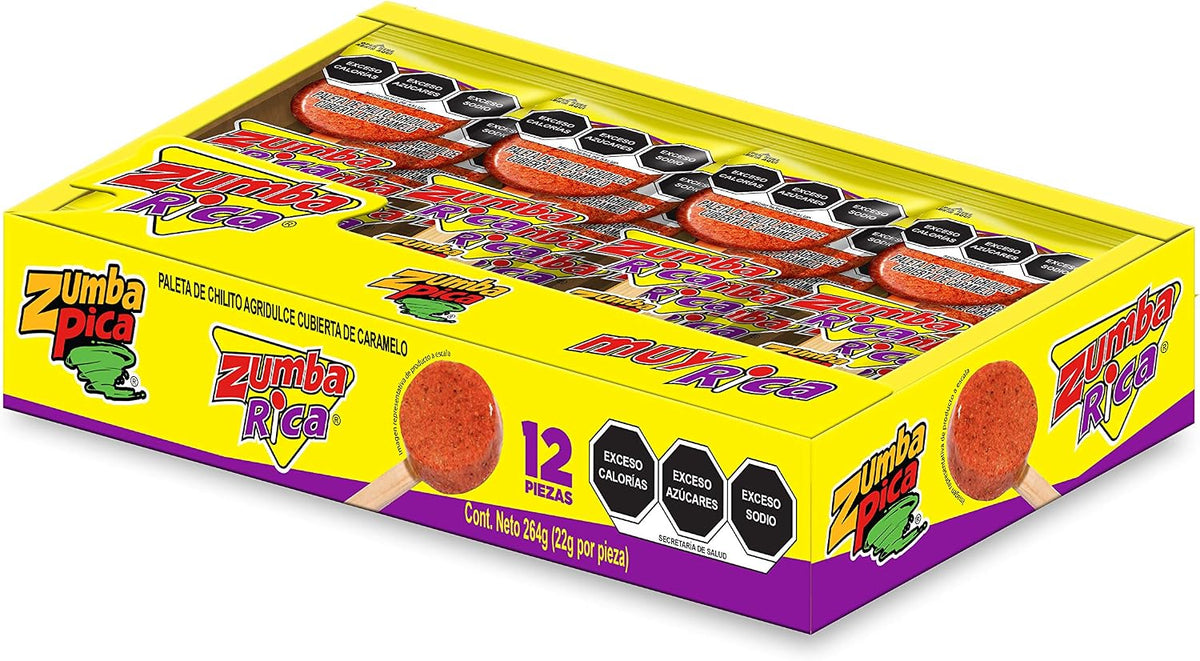 Paletas Zumba Rica con 12 piezas (original)