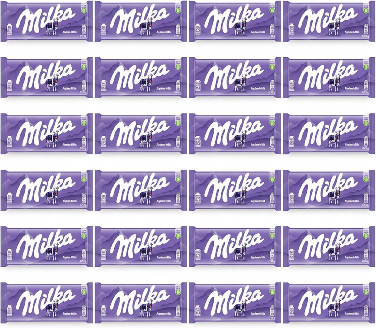 Milka Alpenmilch - Barra de chocolate (paquete de 24)