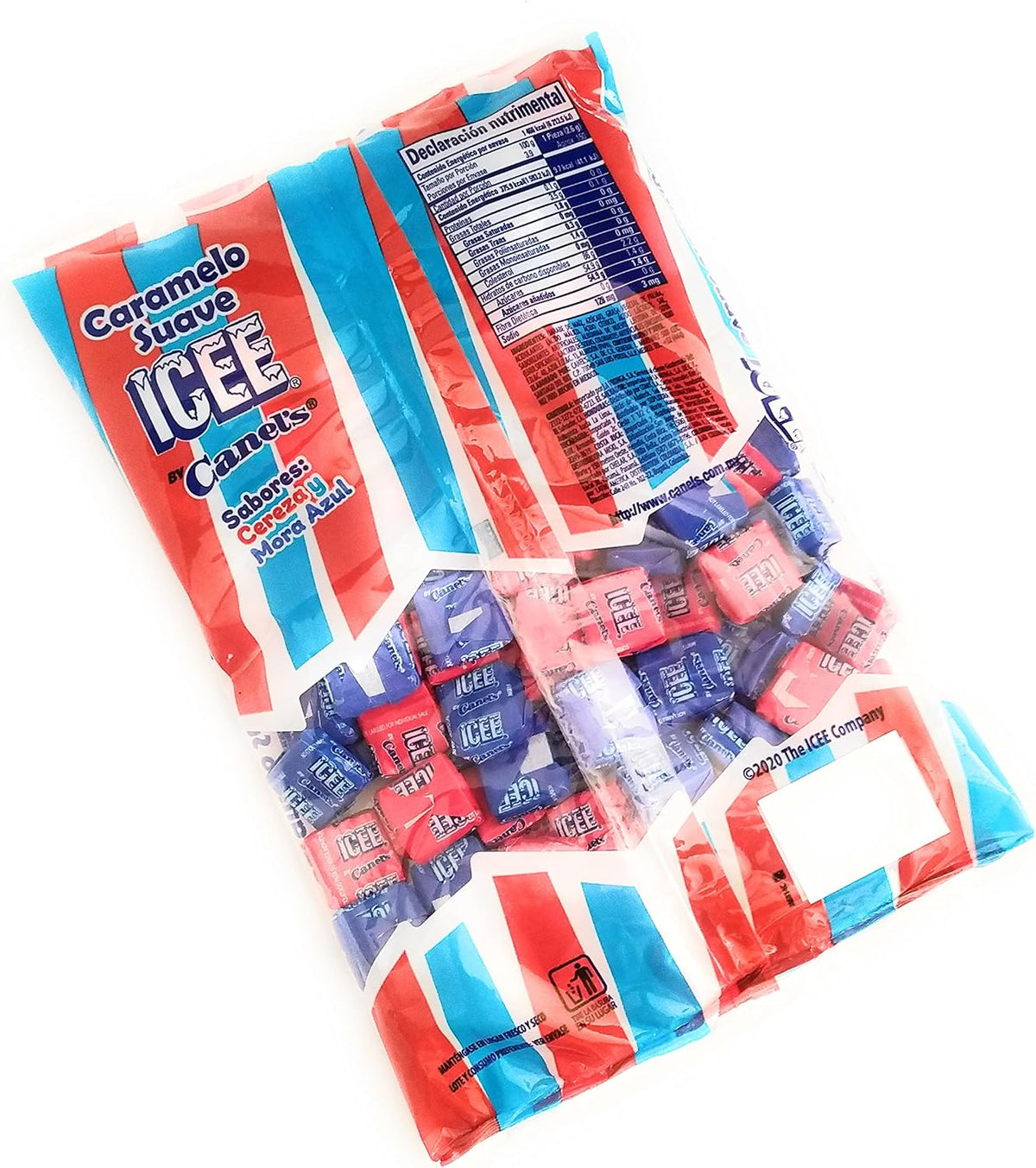 Arikon Mpq Icee by Canels Bolsa de Caramelos Suaves, Sabores Cereza & Mora Azul. Grande 390 Gr., ARIKON, SUGAR_CANDY, Canels