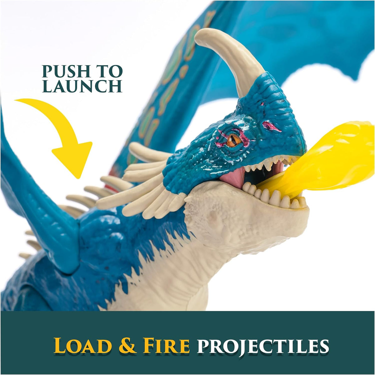 DreamWorks Dragons, How to Train Your Dragon, Dragones de Batalla: Deadly Nadder Que Lanza Fuego, Figura de acción de 25 cm, Juguetes para niños y niñas a Partir de 3 años