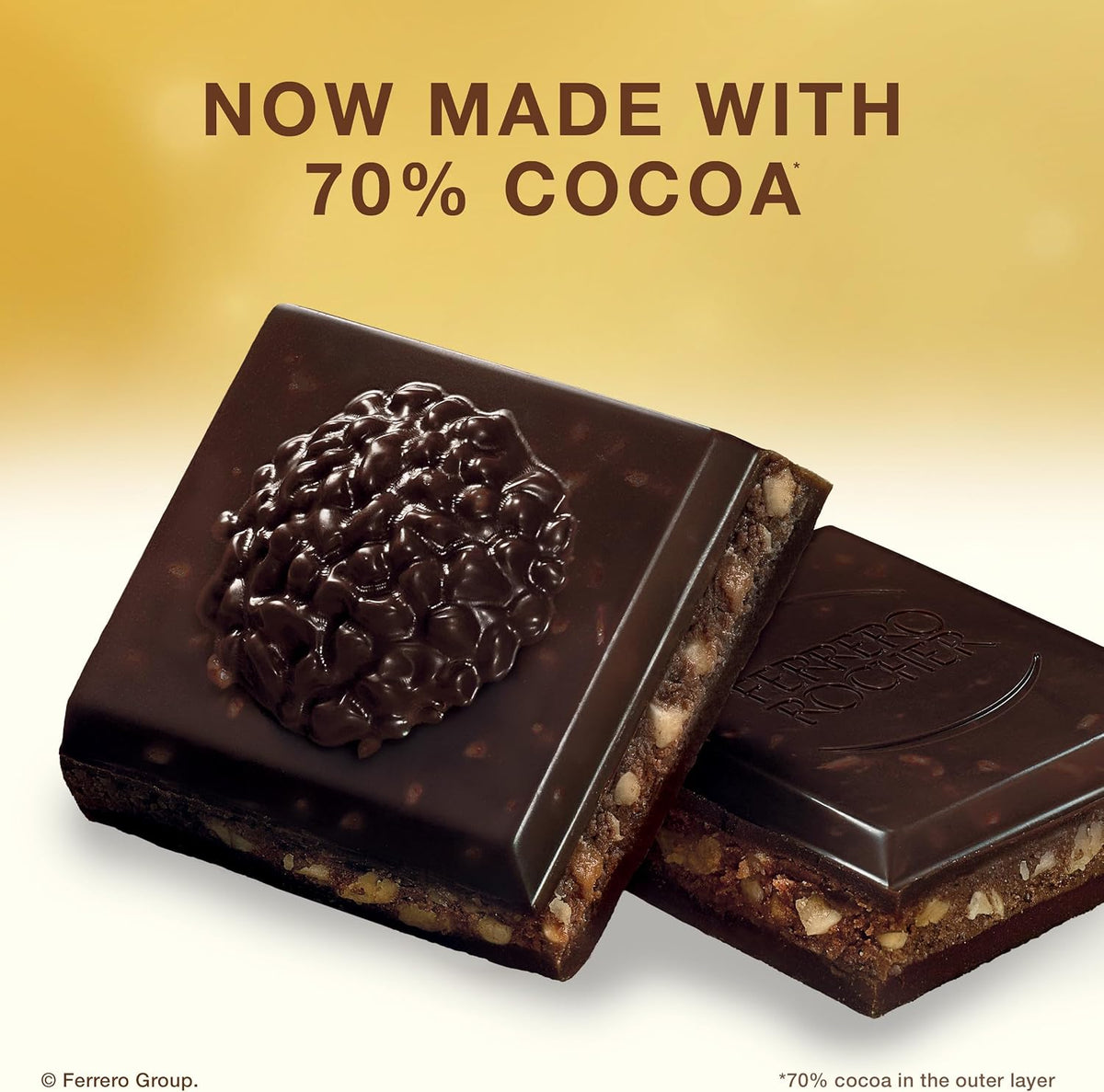 Ferrero Rocher Tableta de Chocolate Amargo, 90 g