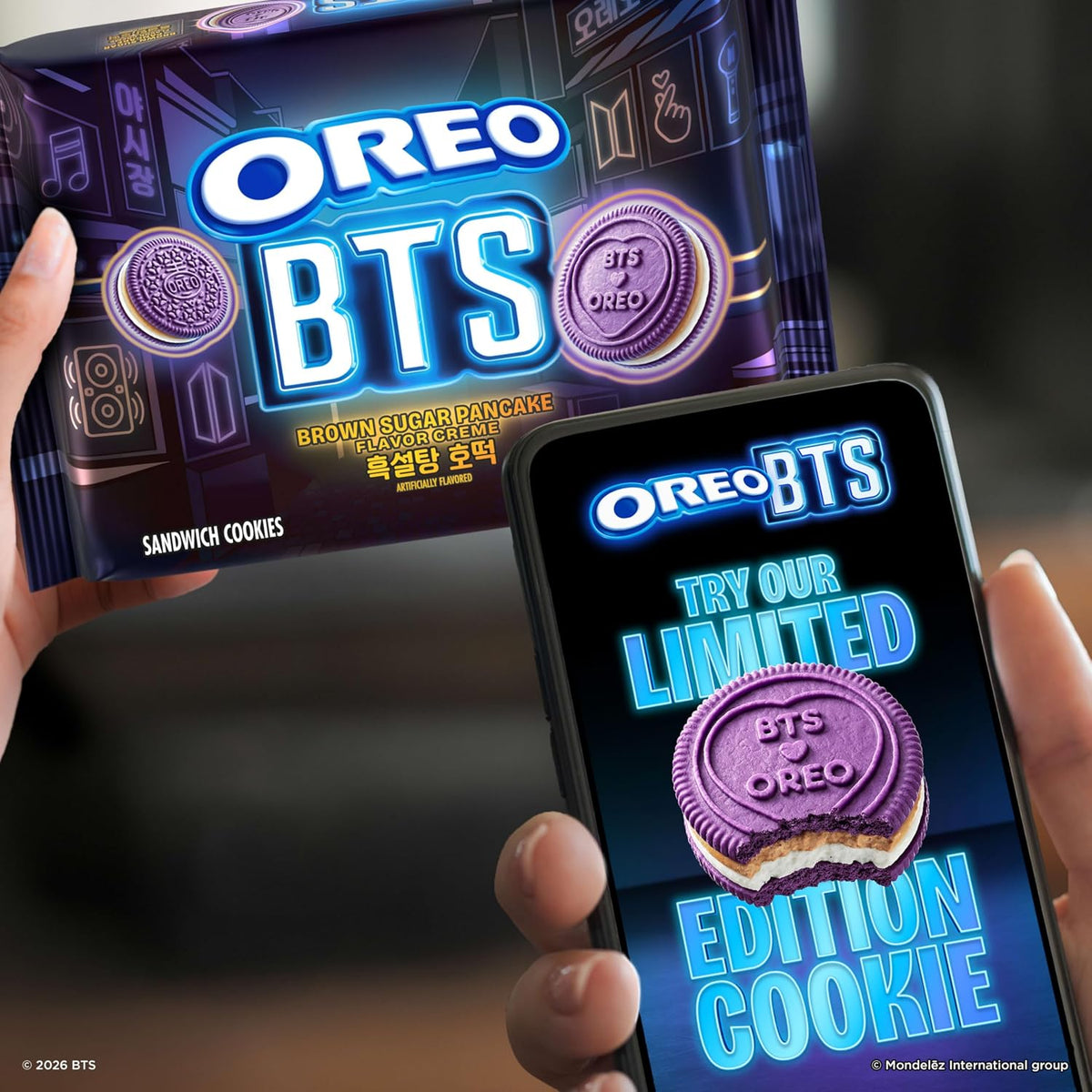 OREO, Galletas Sándwich de Chocolate Edición Limitada BTS, 302.8 g