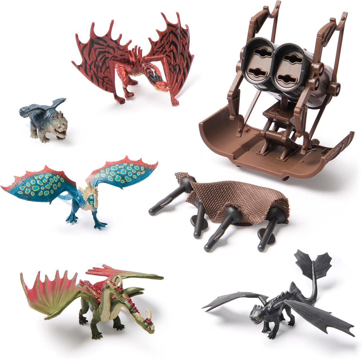 DreamWorks Dragons, How to Train Your Dragon, Set de Trampa para Dragones con 5 Dragones y Lanzador de boleadoras con Red de HIPO, Juguetes para niños y niñas a Partir de 4 años