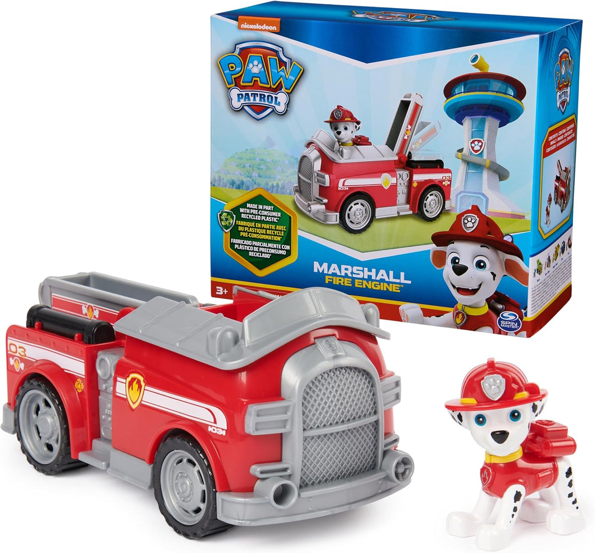 Paw Patrol, camión de Juguete con Figura de acción Coleccionable, Juguetes para niños con mentalidad sostenible para niños y niñas a Partir de 3 años