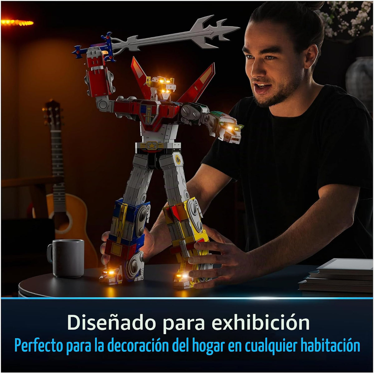 4D Build, Kit de maqueta de Rompecabezas en 3D de Voltron con Luces LED, Serie Innovation, 360 Piezas, decoración de Escritorio, Rompecabezas en 3D para Adultos y niños a Partir de 12 años